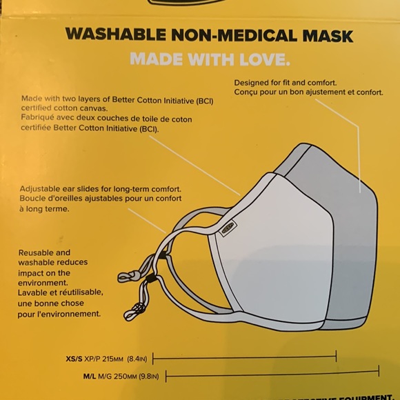 New set of 2 KEEN Together M / L canvas navy blue face masks adjustable adults - Picture 6 of 6